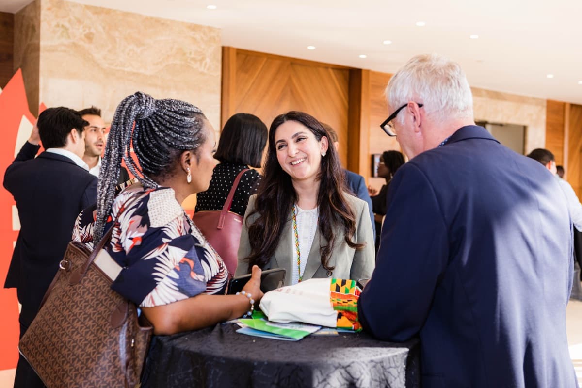 Delegates in conversation at the New Cities Summit 2025